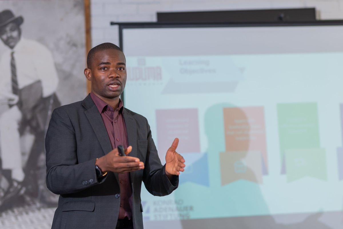 Using examples from the public sector in Uganda and other jurisdictions, Bright Malere, demonstrated to #HudumaFellows the value of situational leadership and personal inventory in service delivery.