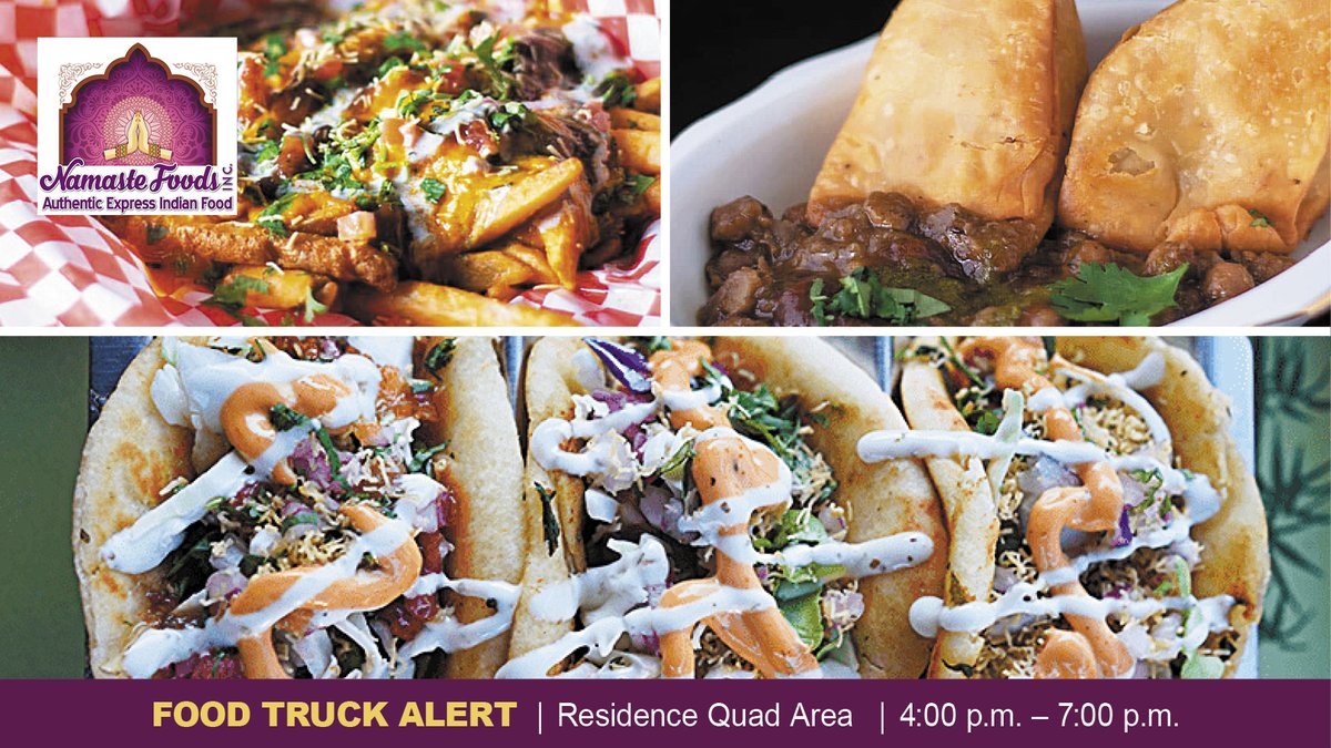 sacstatedining's tweet image. Food Truck Alert! Namaste Food Truck will be on campus today. Packed with bold flavors and cooked with the utmost care and dedication to authenticity, you are sure to love everything on their menu. Fresh and delicious. #Hornetsdining
