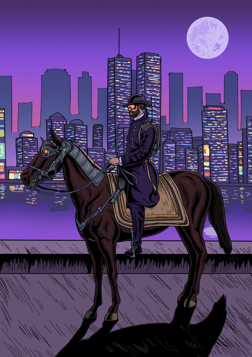 ChainbreakArt's tweet photo. Re-imagined portrait of #generalSherman in a futuristic cyberpunk theme!

1/1 - 5 tez

https://t.co/byJ0DY5wPK

#NFTartist #nftcollector #NFTCommunity #NFT https://t.co/Vzy9SmVleJ