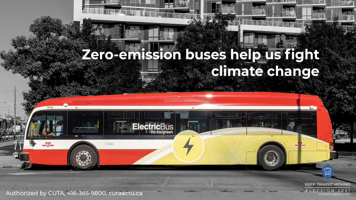 canadiantransit's tweet image. Zero-emission buses can cost twice as much as regular vehicles. CUTA asks every party to support the greening of transit fleets. Learn more at cutaactu.ca/election2021 #CdnTransit #KeepTransitMoving #Elxn44