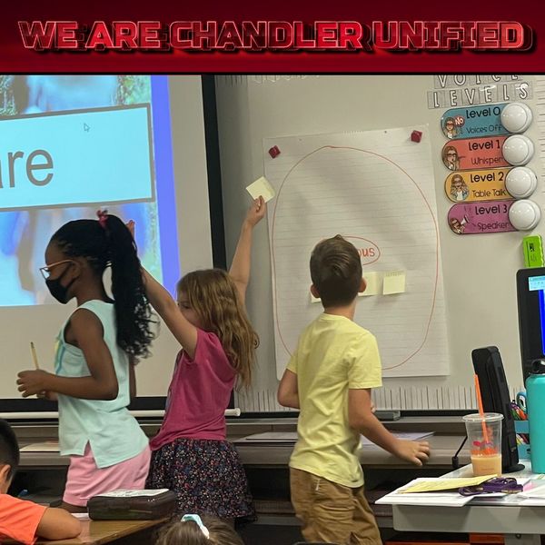 Conley Elementary School is celebrating 25 years this fall! With more than 80 preschool (3yr olds) and pre-k (4yr olds) students on campus this year, Conley Coyotes are achieving great things. Pictured are students learning with Thinking Maps! #yesforchandlerstudents