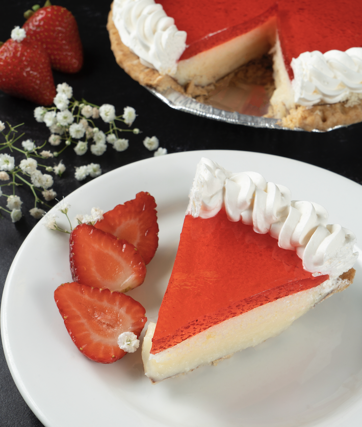 Zippys's tweet photo. Have a slice, or two, or three. We don't judge! Strawberry Gelatin Pie ๐ Available through October 3 #FirstStopZippys https://t.co/xxX4KrpcDk