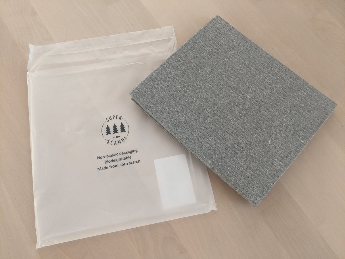 Also very happy with my super scandi biodegradable cloths, which came in biodegradable packaging #plasticpollution