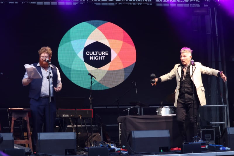 CultureNightDub's tweet photo. The incredible @VivaJerryFish live at Meeting House Square for #CultureNightDublin! https://t.co/v5KsGFDvTl