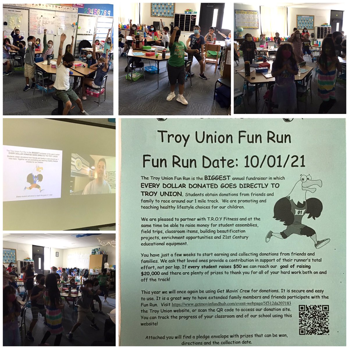 We’re excited for the TU Fun Run! Students, don’t forget to register online this weekend! The Fun Run envelope is coming home tonight! #troyunion
