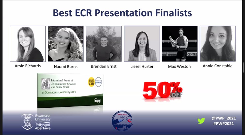 Our finalists for Best ECR Presentations are: <a href="/AmieRichards/">Dr Amie Richards</a> <a href="/naomi_burn/">Naomi Burn</a> Brendan Ernst <a href="/LiezelHurter/">Liezel Hurter</a> <a href="/maxeweston/">Max Weston, PhD</a> &amp; @anniemconstable 🎉🎉 #PWP2021 #Congratulations