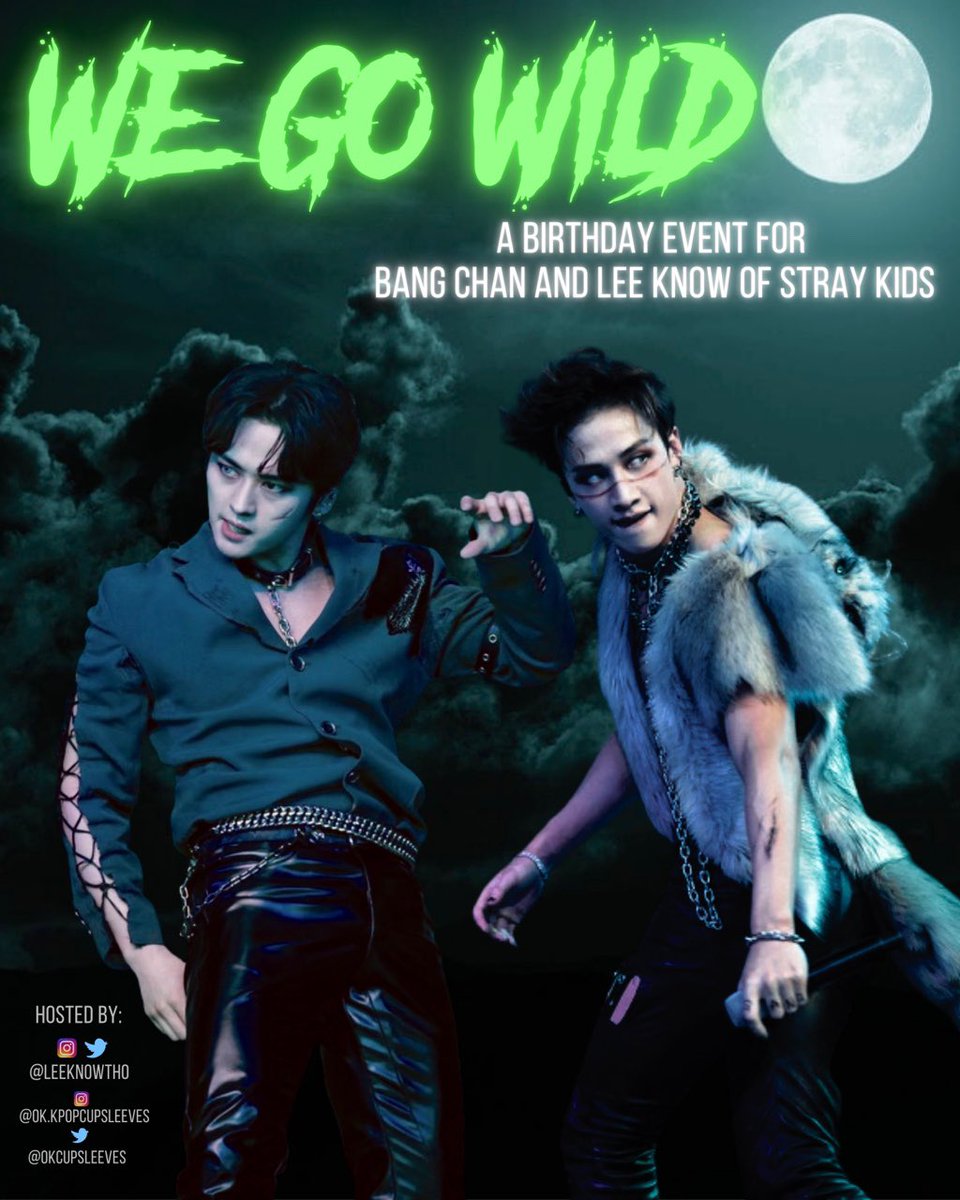 918Kollective's tweet photo. ๐บ WE GO WILD ๐บ
Join us and @leeknowtho in October as we celebrate the birthdays of Leader Bang Chan and Dance King Lee Know of Stray Kids ๐
Official flyer with details coming soonโฆ #WeGoWild ๐บ#StrayKids #BangChan #LeeKnow #OK_STAY https://t.co/i2N7kbTqrz