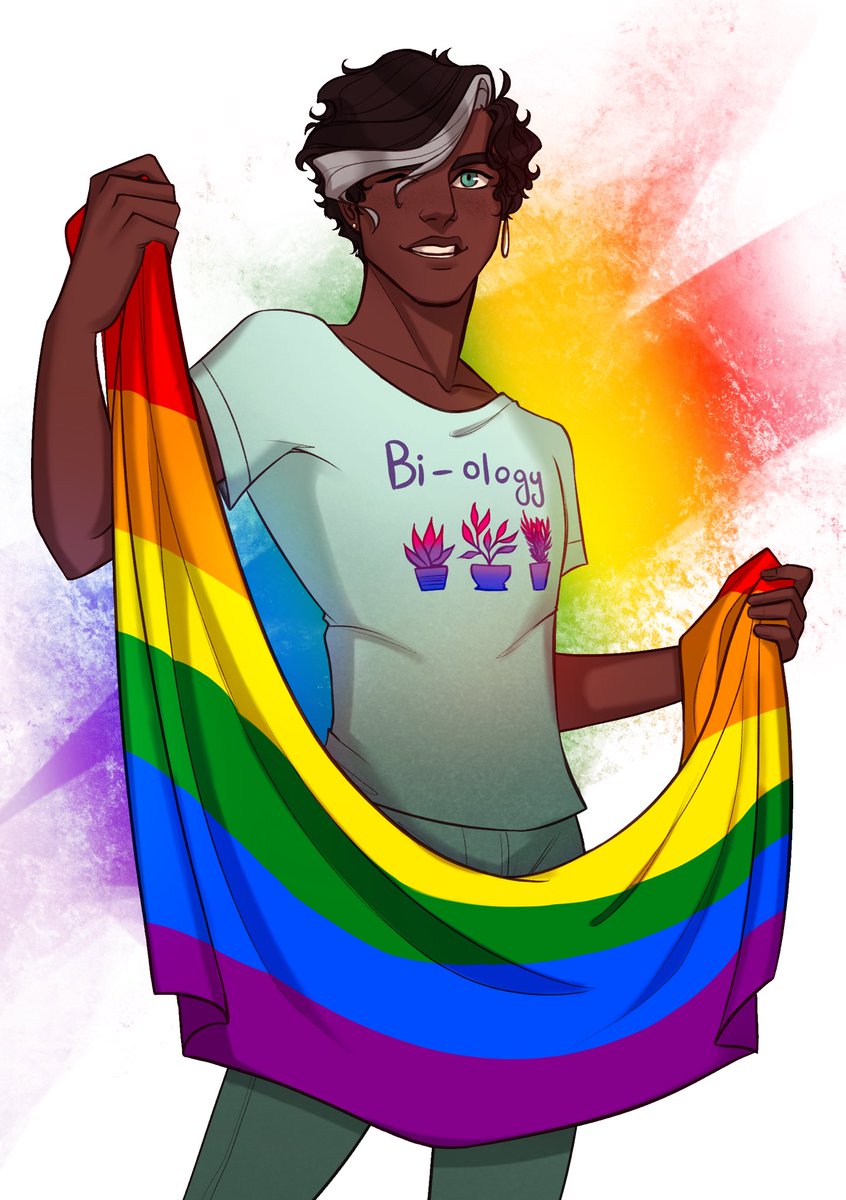 Throwback to our very first Pride Month art to kick off this beautiful #BiVisibilityWeek 💖💜💙