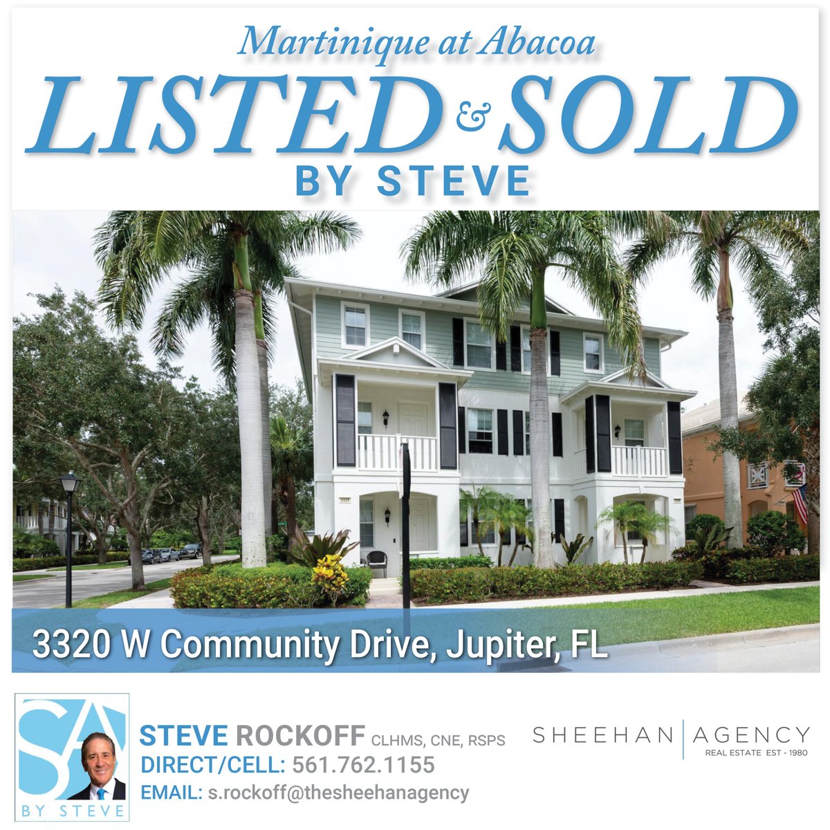 LISTED BY STEVE &amp; SOLD 🎉
MARTINIQUE AT ABACOA!
📍3320 W Community Drive, Jupiter, FL
.
.
.
#sold #justsold #closingday #closed #thesheehanagency
#RepresentedtheSeller #seller #sellersagent
#jupiter #jupiterfl #abacoa #martiniqueatabacoa
#jupiterflorida #jupiterrealestate