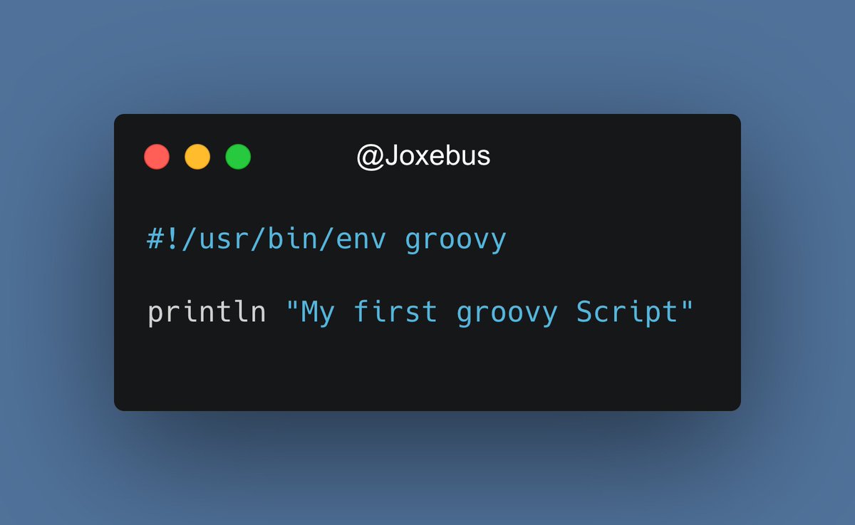 Desveloper's tweet image. @ApacheGroovy es un lenguaje que permite que hagamos scripting aquí les dejó unos cuantos ejemplos, lo primordial es darle permisos de ejecución a un archivo y de ahí comenzar a escribir tú código.

#desveloper #groovylang #scripting #java