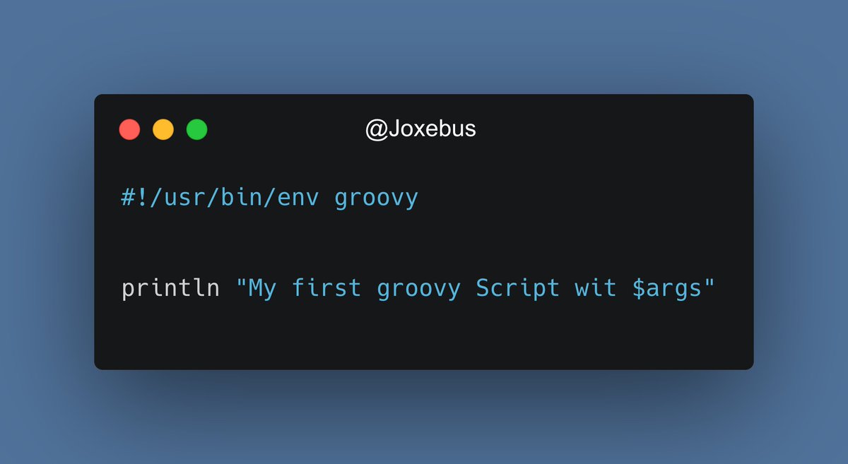 Desveloper's tweet image. @ApacheGroovy es un lenguaje que permite que hagamos scripting aquí les dejó unos cuantos ejemplos, lo primordial es darle permisos de ejecución a un archivo y de ahí comenzar a escribir tú código.

#desveloper #groovylang #scripting #java