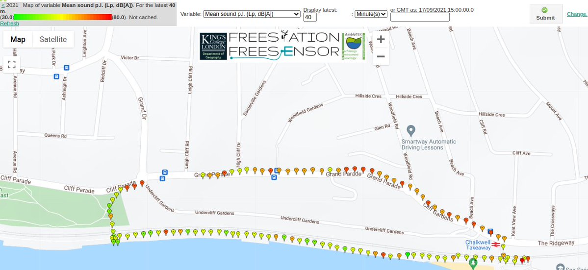 markmulligan's tweet photo. Took a walk with the new #FreeStation @h2020ReSET portable GPS-enabled #air #noise #pollution sensors today. Difference in #TrafficNoise between road and coastal path clear. Built in time for students to use on #KCLField trip to #York next week! https://t.co/Szkem8Gyhy