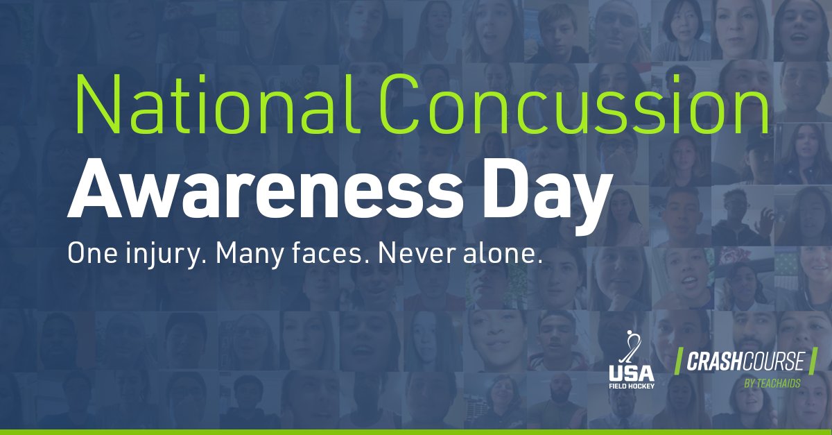 USAFieldHockey's tweet image. USA Field Hockey and other @TeamUSA’s NGBs have teamed-up with @TeachAids to promote concussion education for the sports community. Go to crashcourse.teachaids.org for more info. 

#NationalConcussionAwarenessDay | #ConcussionAwarenessDay | #CrashCourse