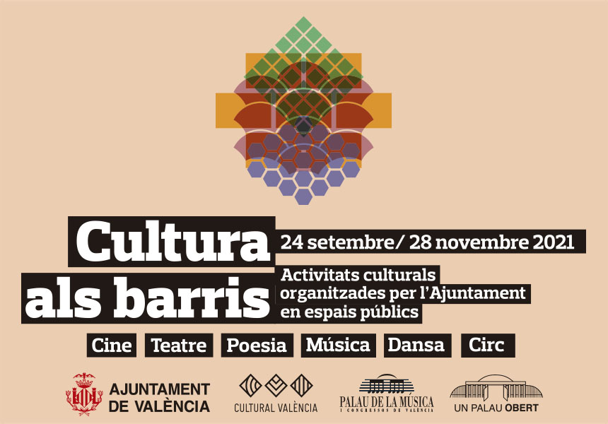 🔸 Arranca cultura als barris

Més de 100 activitats gratuïtes, per a totes les edats en 🏘️ 8 barris de la ciutat de València

📆 24 setembre al 28 de novembre

🔗 bit.ly/3AmWcib