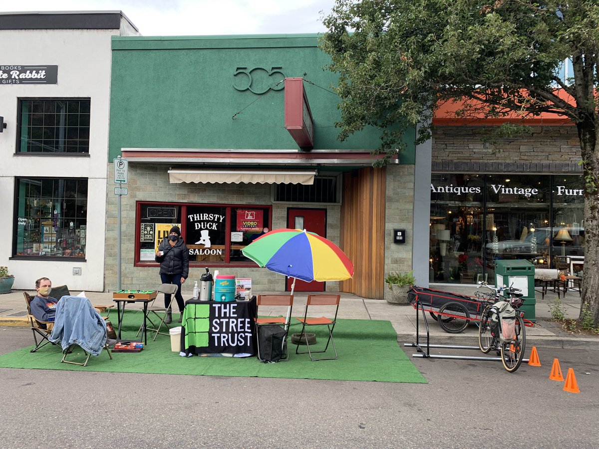 We’re having a great Park(ing) Day at <a href="/blckinkcoffee/">Black Ink Coffee</a> in Oregon City! Thanks so much to <a href="/ridespin/">Spin</a> and <a href="/TheBetterBlock/">The Better Block</a> for the Park(ing) Day grant, making our installation possible 💚
spin.app/blog-posts/ann…