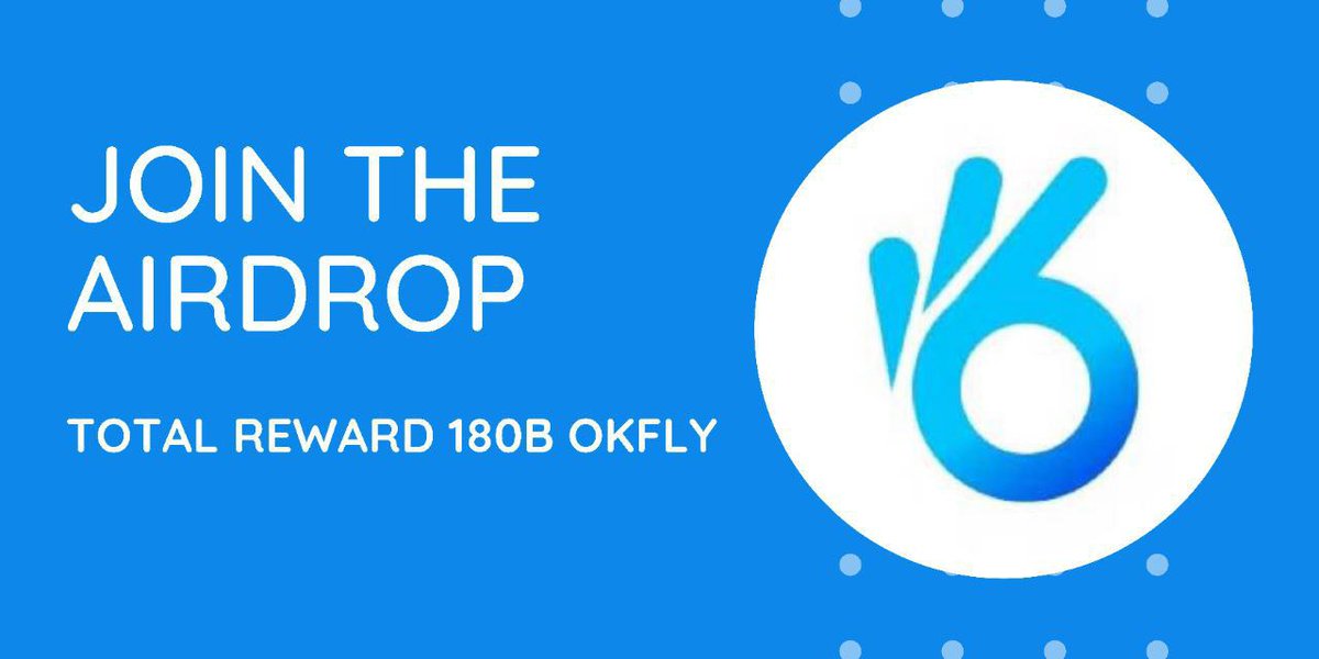 🚀OKFLY Airdrop 🎁 Reward: 180 Billion OKFLY 🔷 200m OKFly for top 50 & 34m OKFly for 5000 Random participants! 🤖Start bot : t.me/OkexFlyBot?sta… Airdrop will end on 27th September, rewards will be distributed to participants OKT wallet within a week after airdrop ends.