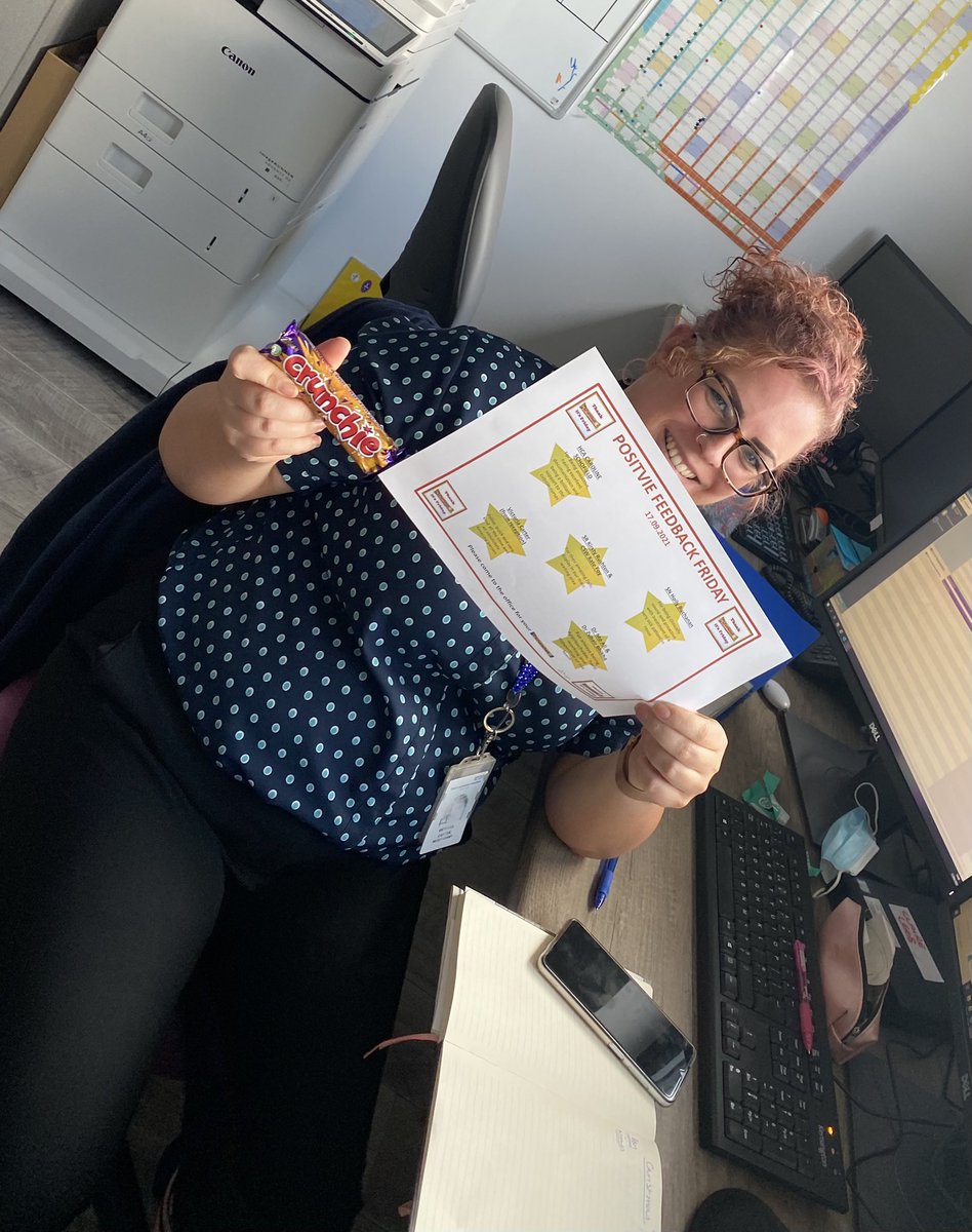 ed/ucc@elht (@educc_elht) on Twitter photo Today was our first feedback Friday. Well done to all the staff that have received positive feedback from your colleagues for this week. Your crunchie is waiting for you in the office!! ⭐️⭐️⭐️⭐️⭐️⭐️<a href="/04lea04/">Leanne</a> <a href="/jackie_denton1/">Jackie Murray</a> <a href="/ELHT_MEC/">ELHT_MECDivision</a> Today was our first feedback Friday. Well done to all the staff that have received positive feedback from your colleagues for this week. Your crunchie is waiting for you in the office!! ⭐️⭐️⭐️⭐️⭐️⭐️<a href="/04lea04/">Leanne</a> <a href="/jackie_denton1/">Jackie Murray</a> <a href="/ELHT_MEC/">ELHT_MECDivision</a>