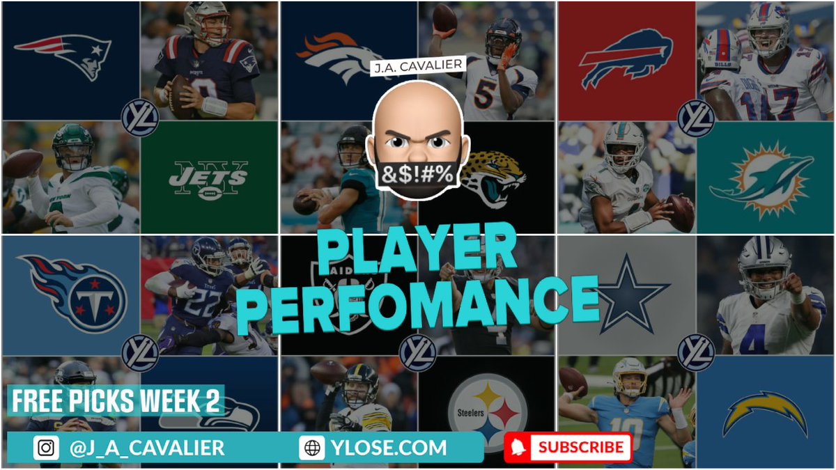 JA_Cavalier's tweet photo. Player Performance NFL Week 2
6 Free Picks for for NFL Week 2

Listen to Player Performance wherever you get your podcasts from. 

Subscribe on YouTube
https://t.co/tAnQvOUbOY https://t.co/4Q3sq93fMK