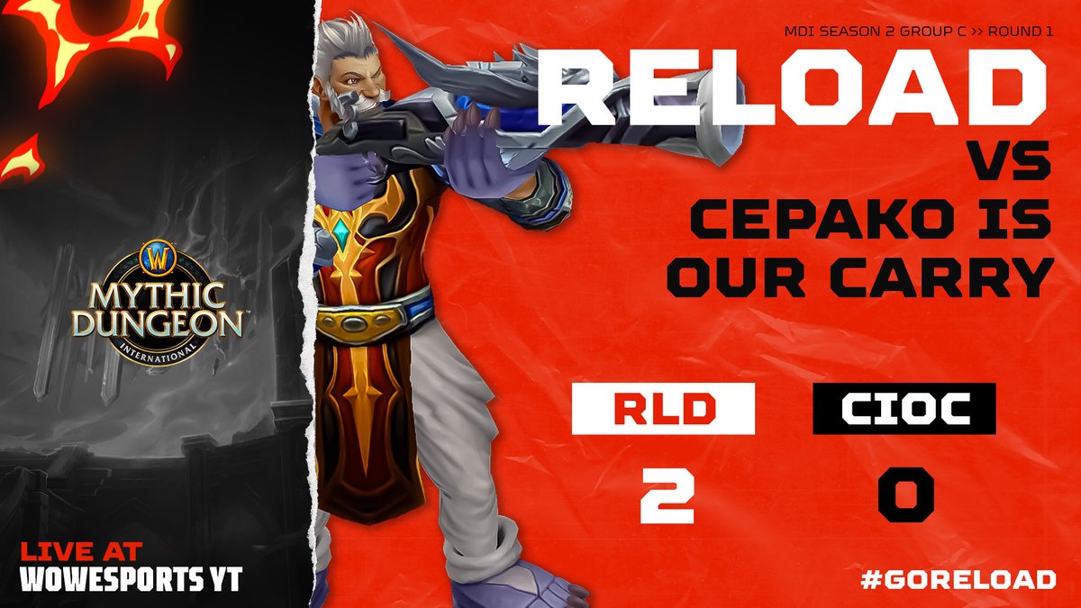 🐲 2 - 0 Cepako Is Our Carry. GGWP!

We take the first series and advance in the winner's bracket. Not our best NW but these runs happen, no drama.

👏 Props to the boys, time for some prep and then rest for tomorrow, we'll be facing <a href="/EchoGuild/">Echo</a>.

#GoReload #RLDWIN #WoWEsports