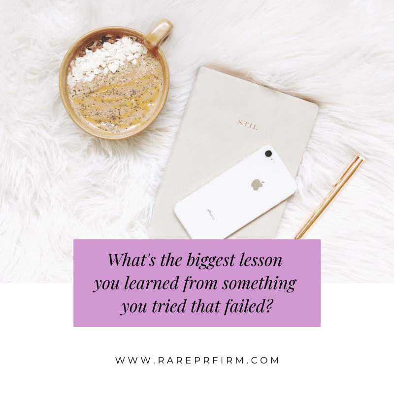 RarePRFirm's tweet photo. What's the biggest lesson you learned from something you tried that failed?
Comment below!
.
.
.
.
.
.
.
.
Visit us at https://t.co/NxOlH2Dnky
FB/IG/TW:@Rare PR Firm
Email: info@rareprfirm.com
#RarePR #PRLife #Rare #Success #Marketing #Branding #WomeninBusiness #Entrepreneur https://t.co/guQsBGkfSy