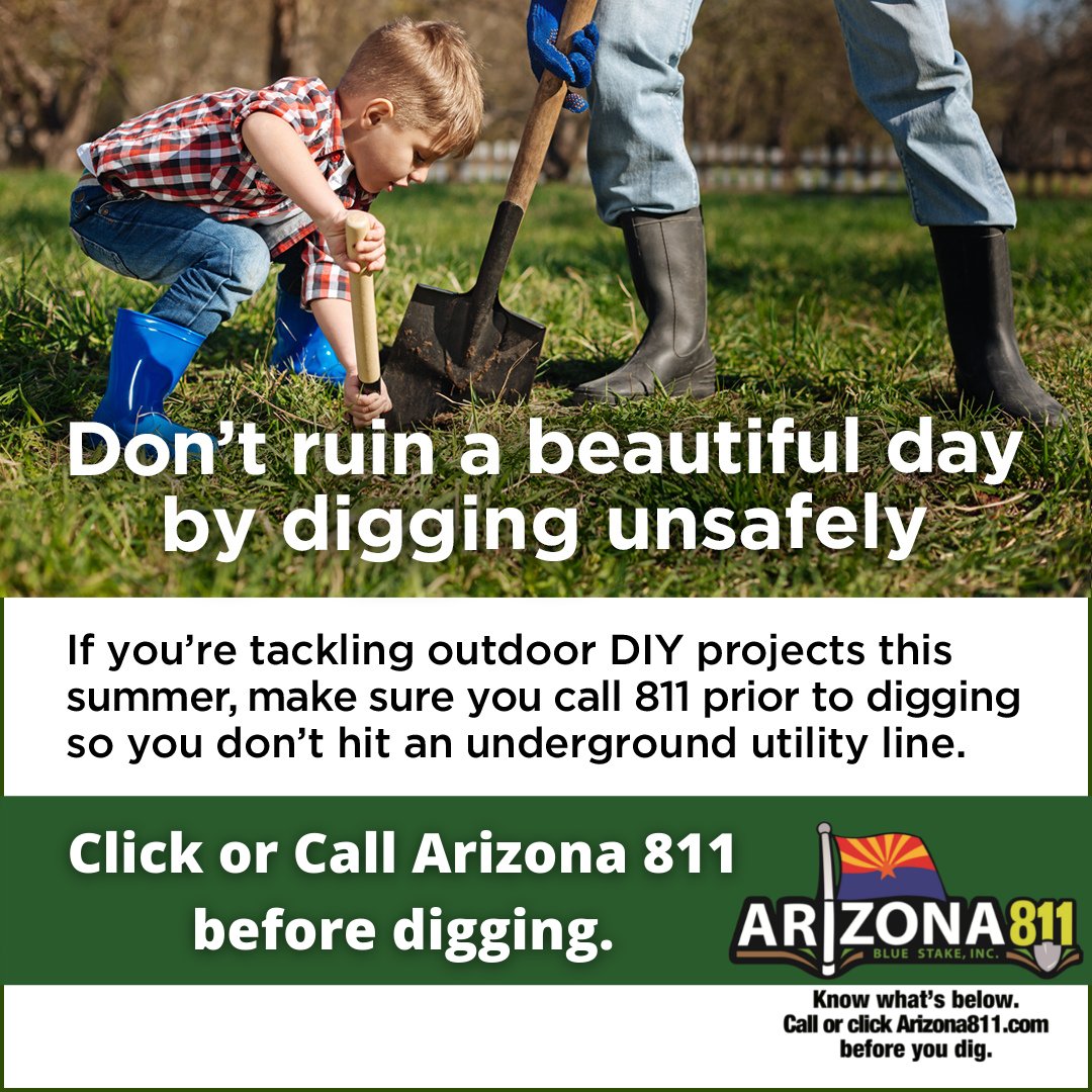 Arizona811's tweet photo. Never risk it.
#clickorcall #beforeyoudig #az811partner https://t.co/YFPKObPAj5