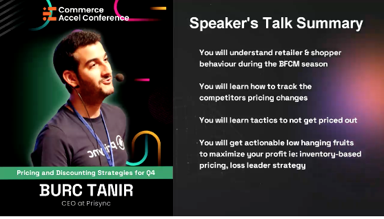 2xeCommerce's tweet photo. Up next on JUNI Stage 1 - #commerceAccel

Pricing and Discounting Strategies for Q4

~ @BurcTanir @PrisyncCom 

#commerceAccel #dtc #ecommerce #facebookads 
watch now on: https://t.co/HXpySzBz09 https://t.co/33ffD5g8ZF