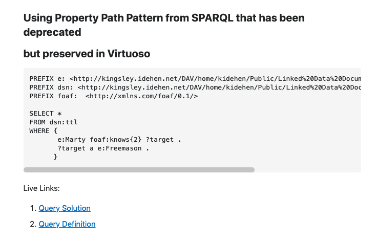 kidehen's tweet photo. Courtesy of our @datasniff browser extension for simplified #RDF and #LinkedData usage, here's how a @StackOverflow post about #SPARQL doubles as both a #KnowledgdGraph and query solution access point.
https://t.co/76X4wctAJV
#LinkedDataApps #RDFApps https://t.co/eIxIvJiB62