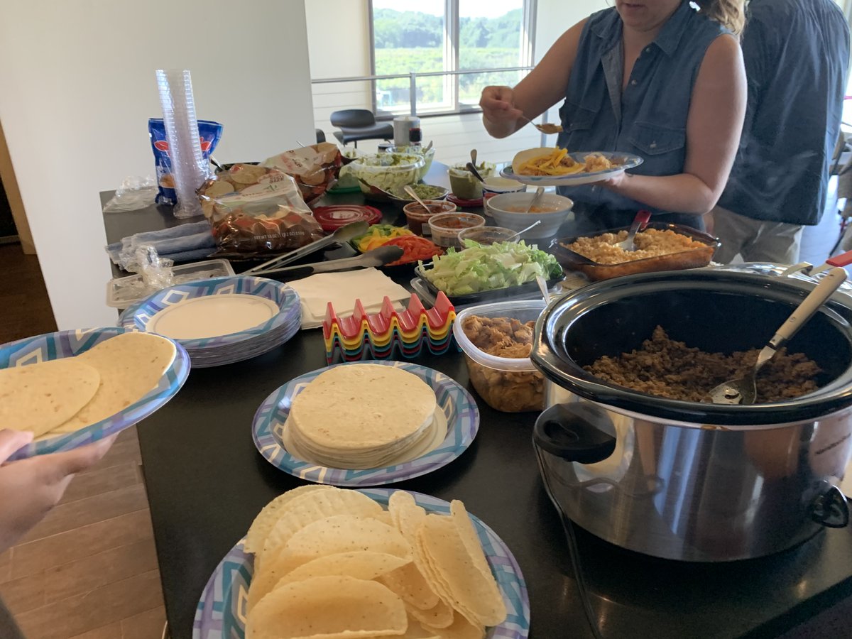 Yesterday may have been #NationalGuacamoleDay but we celebrated today with a guac contest and a #tacobar. What a great way to end the workweek. Congrats to Ashna Jerry who won 1st place in the guac contest. #FunPlaceToWork