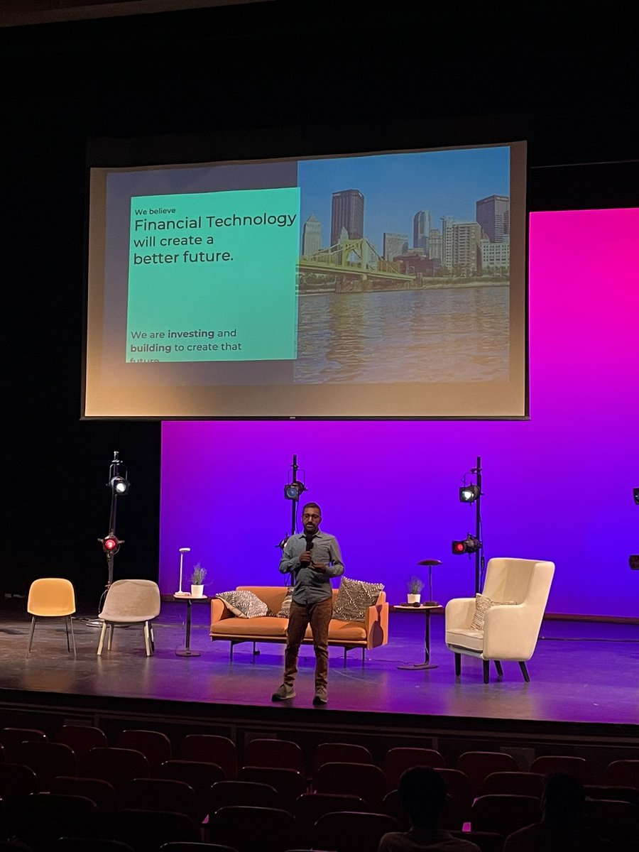 paulisick's tweet photo. Great to see Pittsburgh native @pitdesi (@CarnegieMellon alum) come back around and share his take on #fintech for @btv_vc - we need as many residents as we do ambassadors and appreciate links to everywhere #RBConf #rustbuiltconf https://t.co/sgzl8WuMP4