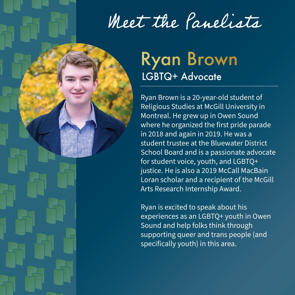 Meet the Panelists! Ryan Brown, LGBTQ+ Advocate, will be joining our virtual panel to discuss Justice Equity, Diversity, and Inclusion at our Annual General Meeting September 22! Register to attend by e-mailed admin@planningboard.ca