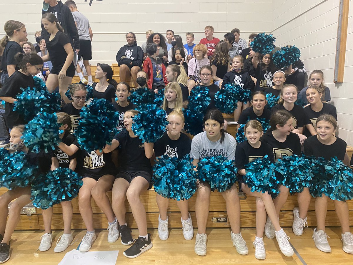 mps_russell's tweet photo. Timberwolves first pep rally of the year starts in five minutes! 🐺🎉 @MillardPS @BethLFink https://t.co/gCTR7M3b73