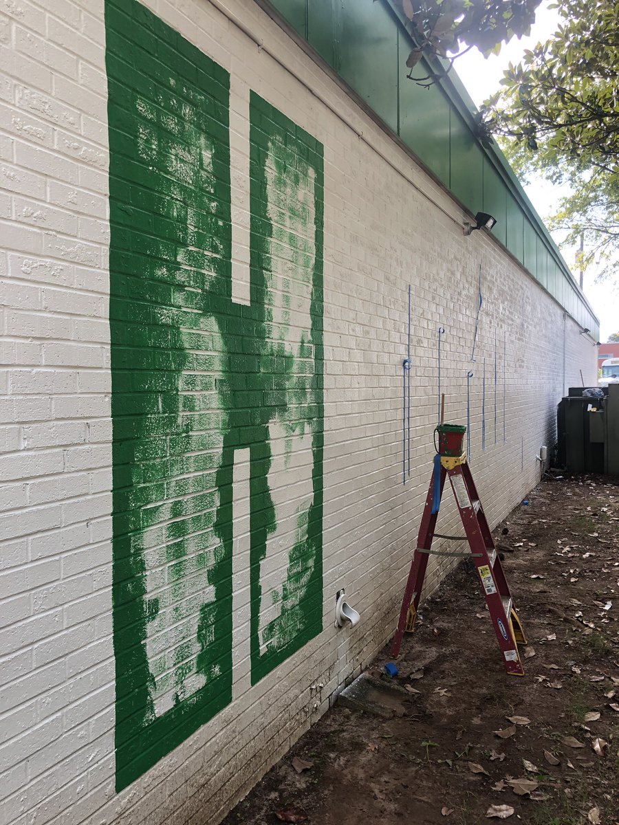 Imp_Softball's tweet photo. What was conceptualized months ago with @CaryImpFootball got started last weekend… and what a long week it has been! 

Here’s to finally pulling the trigger on my part of the ‘Field-House Beautification Project’, just in time for the 🏈Conference Opener @IMPAthletics https://t.co/f1JjycugtJ
