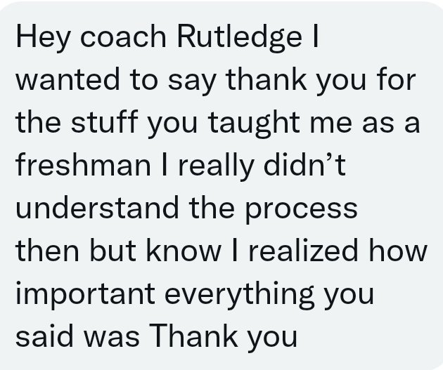 CoachRutledge76's tweet photo. This is why this calling is important to me. Messages like these go along way into my why... #OLPride #HDRF #GivingBack #GetCoachedUp https://t.co/LqWz33cY18