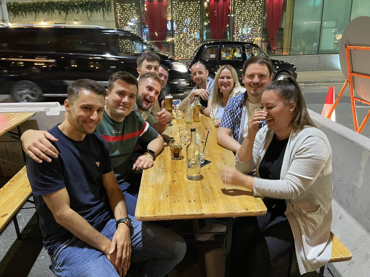 Lovely evening out in Manchester with some of the team ☺️🥂funny night 🤣