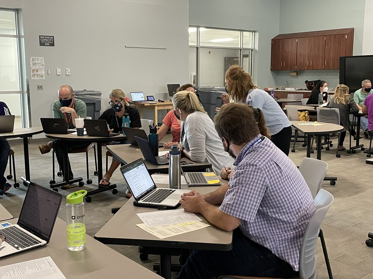 SarahCCrisp's tweet photo. High school math teachers met with Dr. Jenny Bay-Williams from UofL to go deeper into the mathematical practices. They also had networking time focused on differentiation. https://t.co/1wIZg850z5