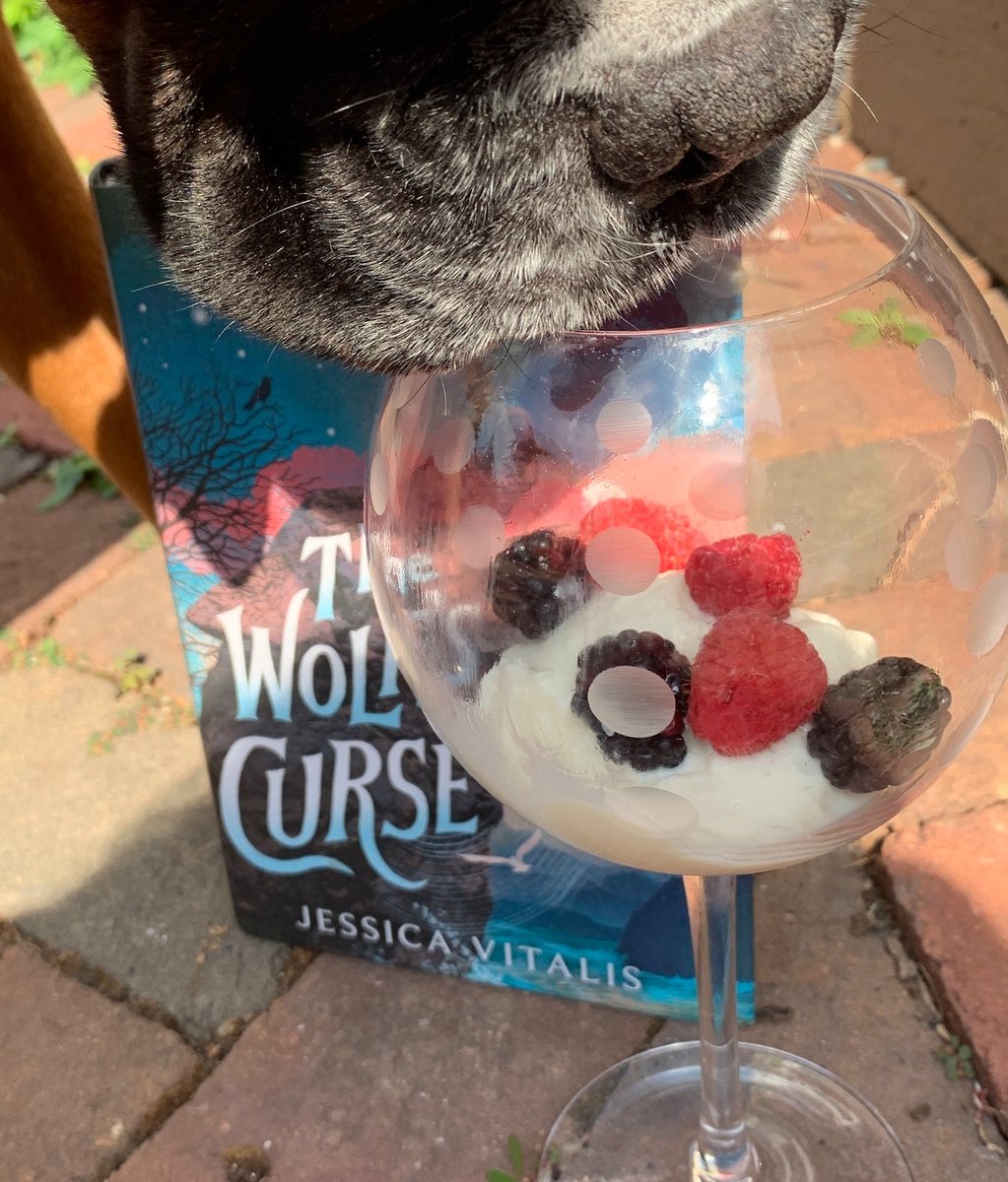 Pre-order THE WOLF'S CURSE by 
@jessicavitalis & get some great swag! See her website for details!
Louie's favorite is the wolf character. He also loves his dog-friendly dessert. 🍦
#FeathersForGauge #thewolfscurse