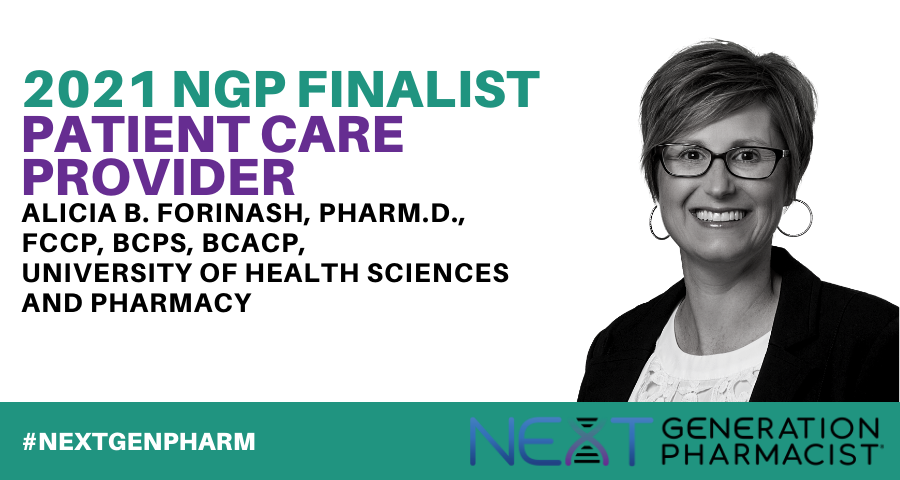 nextgenpharm's tweet photo. Professor of Pharm Practice @UHSPedu Alicia B. Forinash, PharmD., FCCP, BCPS, BCACP is an NGP '21 Patient Care Provider finalist. In 2020, she was appointed to the NIH Task Force on Maternal-Fetal Health Research due to her specialization in the field. Congrats Dr. Forinash! https://t.co/fNyn6QhSmJ