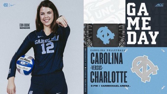 GoHeelsGameDay (@goheelsgameday) on Twitter photo 🔥<a href="/UNCVolleyball/">Carolina Volleyball</a> 🔥 is looking to go a perfect👌🏾🔟-0️⃣👌🏾tonight & we will be graced with 🥇<a href="/emmaschieck04/">Emma Schieck</a>
🆚: <a href="/CharlotteWVB/">Charlotte Volleyball</a>
🏐: 6pm/🚪5pm
📍: Carmichael Arena
🎟️: Free entry
😷: Required
💳: 🌭🍕🥤🍿
🚙: 🆓 after 5 in Bell Tower, Raleigh RD
ℹ️: goheels.com/sports/2021/8/…
#GoHeels 🔥<a href="/UNCVolleyball/">Carolina Volleyball</a> 🔥 is looking to go a perfect👌🏾🔟-0️⃣👌🏾tonight & we will be graced with 🥇<a href="/emmaschieck04/">Emma Schieck</a>
🆚: <a href="/CharlotteWVB/">Charlotte Volleyball</a>
🏐: 6pm/🚪5pm
📍: Carmichael Arena
🎟️: Free entry
😷: Required
💳: 🌭🍕🥤🍿
🚙: 🆓 after 5 in Bell Tower, Raleigh RD
ℹ️: goheels.com/sports/2021/8/…
#GoHeels