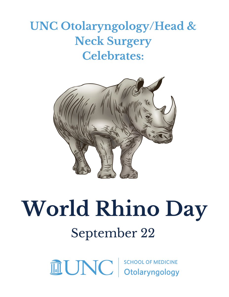 UNC Rhinology (@rhinology_unc) on Twitter photo Celebrate with us World Rhino Day! #savetherhinos <a href="/UNC_ENT/">UNC Otolaryngology/Head & Neck Surgery</a> <a href="/AmRhinoSociety/">American Rhinologic Society</a> <a href="/Rhinology_UNC/">UNC Rhinology</a> Celebrate with us World Rhino Day! #savetherhinos <a href="/UNC_ENT/">UNC Otolaryngology/Head & Neck Surgery</a> <a href="/AmRhinoSociety/">American Rhinologic Society</a> <a href="/Rhinology_UNC/">UNC Rhinology</a>
