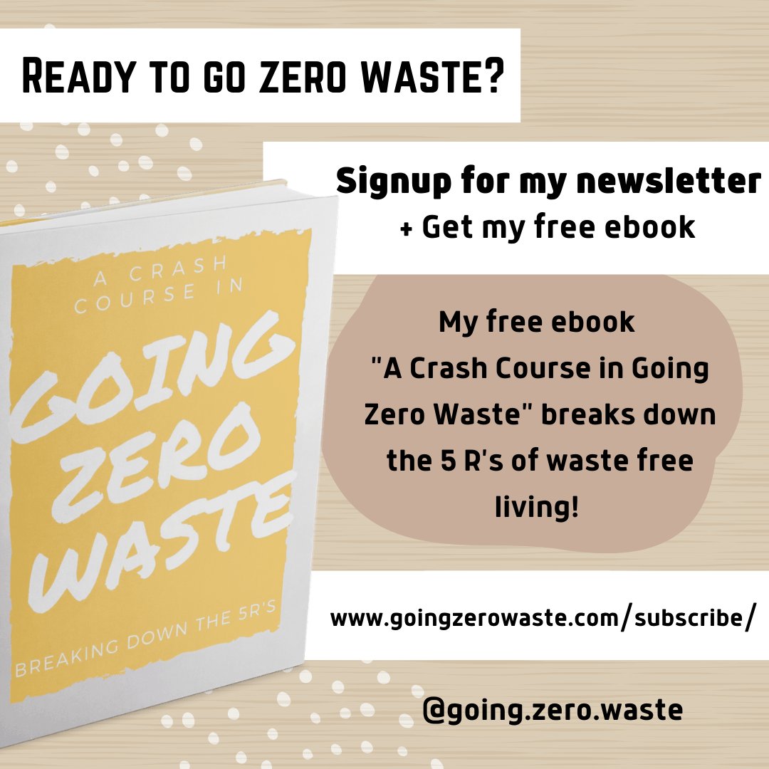 Are you subscribed to my email newsletter? I'd love to have you! goingzerowaste.com/subscribe/?utm…