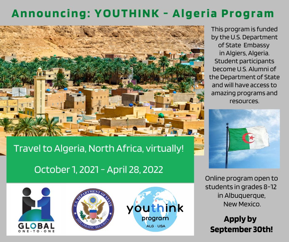 Latest updates from Global One to One - New Algeria program + anniversary event registration! - mailchi.mp/d0eba9698bc1/n…