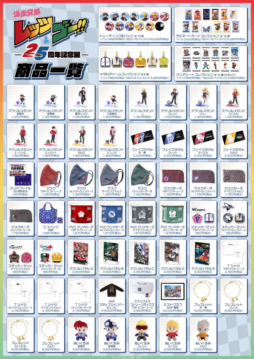 爆走兄弟レッツ&ゴー !!アニメ25周年記念展 (@letsgo_animeten