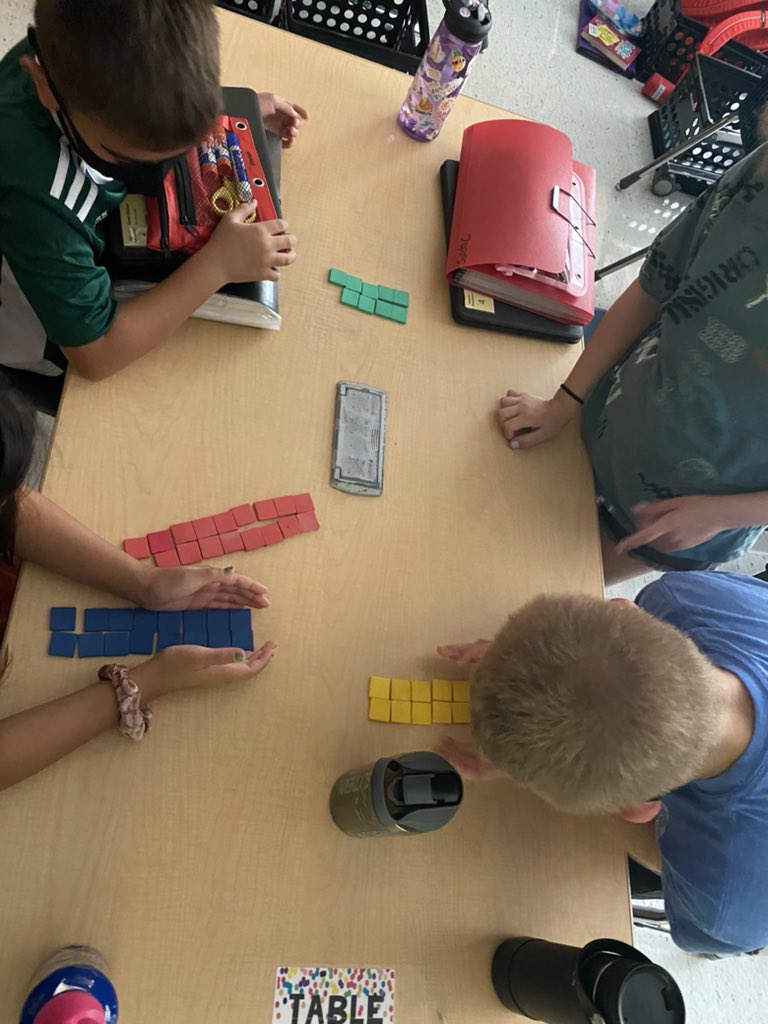 mcdsclass's tweet image. This week we learned more characteristics of numbers. We used tiles to help help us determine factors of numbers and prime numbers! Look at these mathematicians! @haycockcougar #hayfam #primeorcomposite