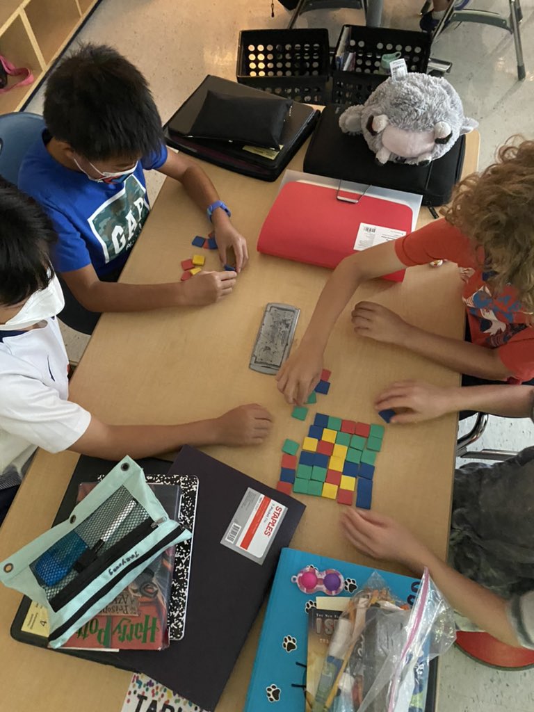 mcdsclass's tweet image. This week we learned more characteristics of numbers. We used tiles to help help us determine factors of numbers and prime numbers! Look at these mathematicians! @haycockcougar #hayfam #primeorcomposite