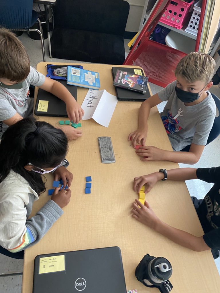 mcdsclass's tweet image. This week we learned more characteristics of numbers. We used tiles to help help us determine factors of numbers and prime numbers! Look at these mathematicians! @haycockcougar #hayfam #primeorcomposite