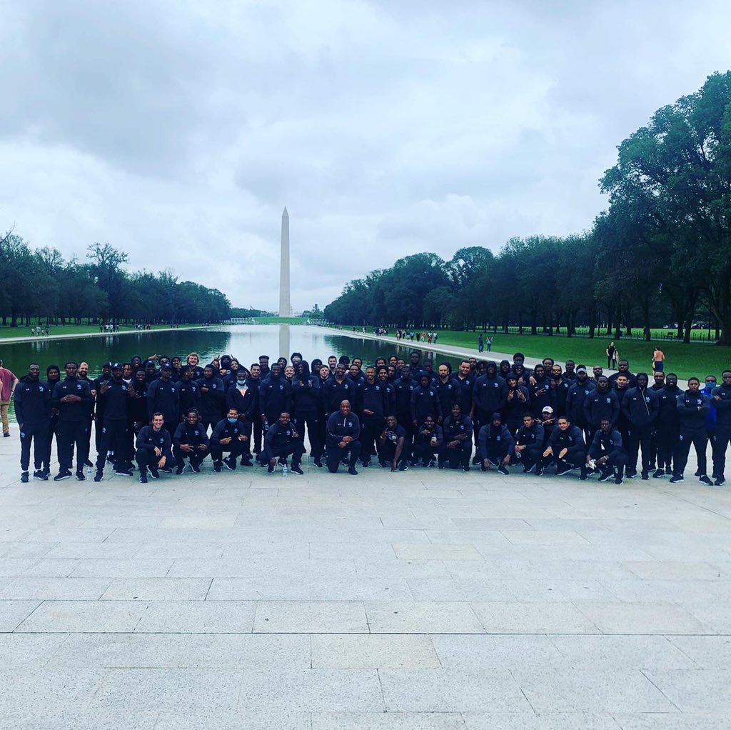 CoachNewsome's tweet photo. What an awesome experience we had today as a team… can’t wait to watch these guys compete tomorrow in The Truth &amp; Service Classic at @AudiField ! 
 
Check us out at 12 ET on NBC Sports! 
GO PIRATES‼️
🏴‍☠️🏴‍☠️🏴‍☠️🏴‍☠️ https://t.co/1sXBC20IZt