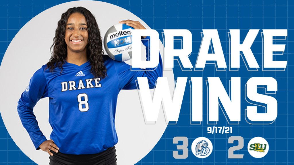 DrakeVolleyball's tweet photo. It's a 2️⃣-0️⃣ Friday for the Bulldogs!

We pushed past Southeastern Louisiana tonight to win both matches

📝 https://t.co/4gl0w4jQtW
📊 vs Idaho - https://t.co/JFCbygCNBd
📊 vs. SELA - https://t.co/y0umjdp6T0

Time to get a 🏆 tomorrow! https://t.co/MBYzXTN6Oo