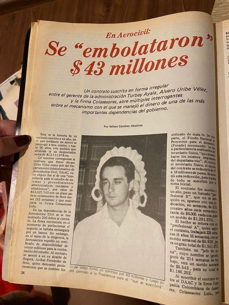 HELIODOPTERO's tweet photo. ¿Cuánto será a pesos de hoy esté tumbado del matarife de los años 70? La denuncia es de la vieja y otrora prestigiosa revista Cromos. https://t.co/ozz543JwfS