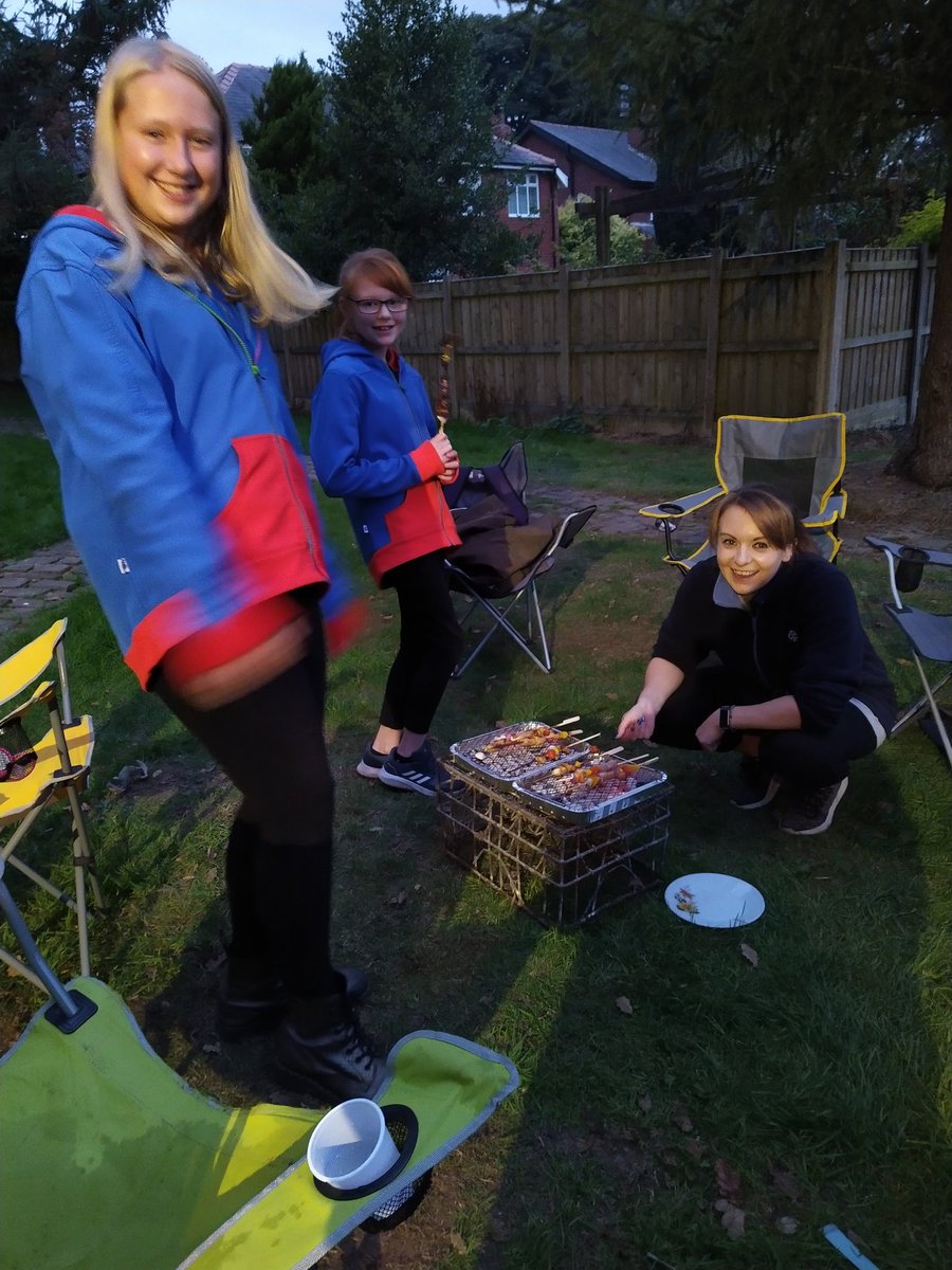 4thBroughton's tweet photo. Absolutely lovely night at Guides tonight ☺️ BBQ kebabs 😋#greatoutdoors#bytorchlight @chief_guide @Girlguiding @LancsNW https://t.co/92h25VaV8n