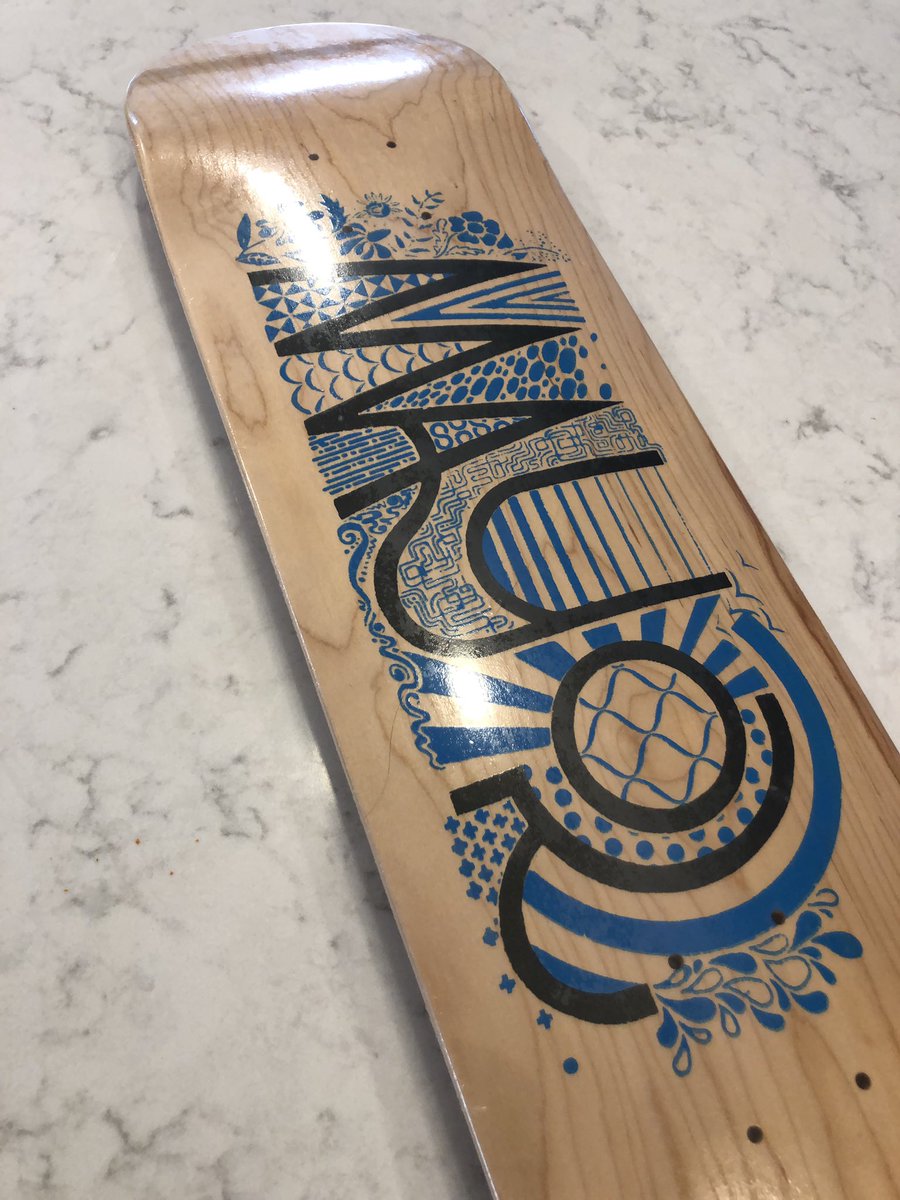 michaelrboarts's tweet photo. Can officially add skate deck artist to my resumé. Thanks Mayor @ShaneNickerson5 for the chance to collaborate! https://t.co/QxNdyHKne9